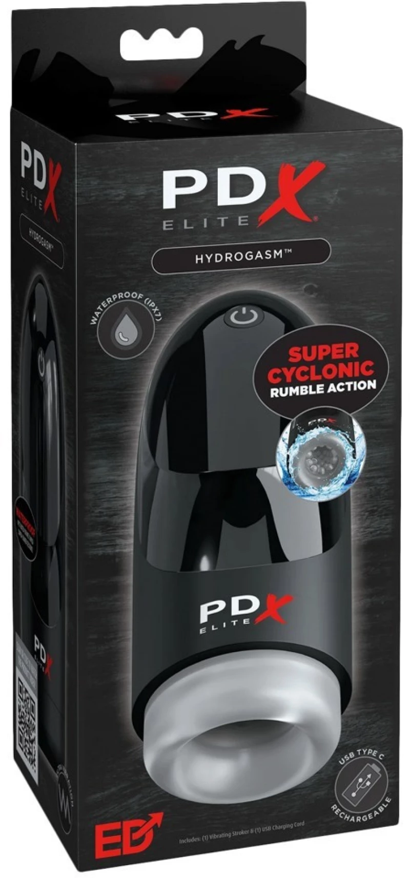 Pipedream PDX Elite - Hydrogasm - Transparent