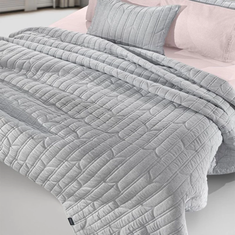 Κουβερλί Aurora (Σετ 2τμχ) Grey Guy Laroche Υπέρδιπλo 240x250cm Microfiber