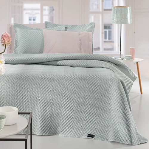 Κουβερλί Hamptons (Σετ 2τμχ) Mint Guy Laroche Ημίδιπλο 180x240cm Microfiber