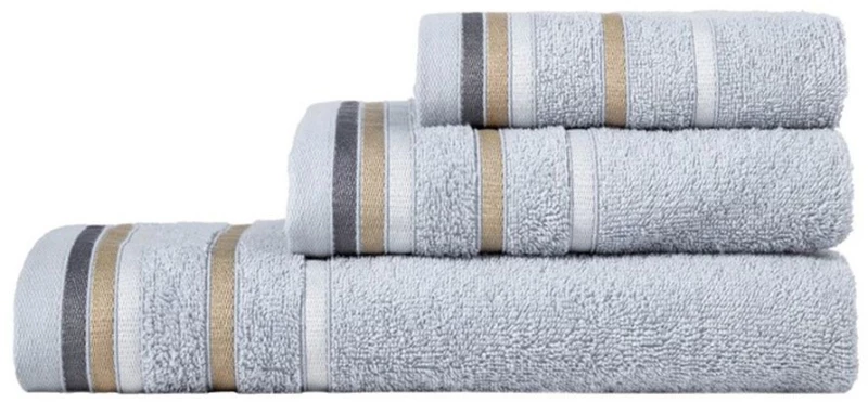 Πετσέτες Embrace (Σετ 3τμχ) Light Grey Nima Σετ Πετσέτες 70x140cm 100% Βαμβάκι