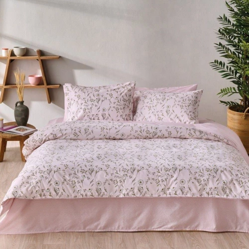 Σεντόνια Rogelia 14 (Σετ 4τμχ) Light Pink Kentia Υπέρδιπλo 240x270cm 100% Βαμβάκι