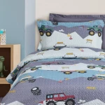 Μαξιλαροθήκες Παιδικές 4926 (Σετ 2τμχ) Green-Grey Das Home 50Χ70 Microfiber