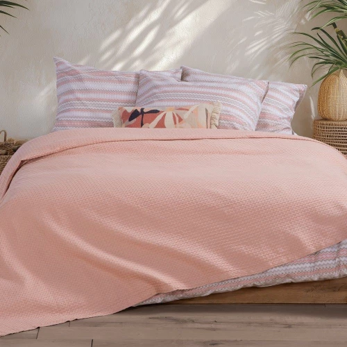 Κουβέρτα Πικέ New Golf Rose Nef-Nef Homeware Μονό 160x240cm 100% Βαμβάκι
