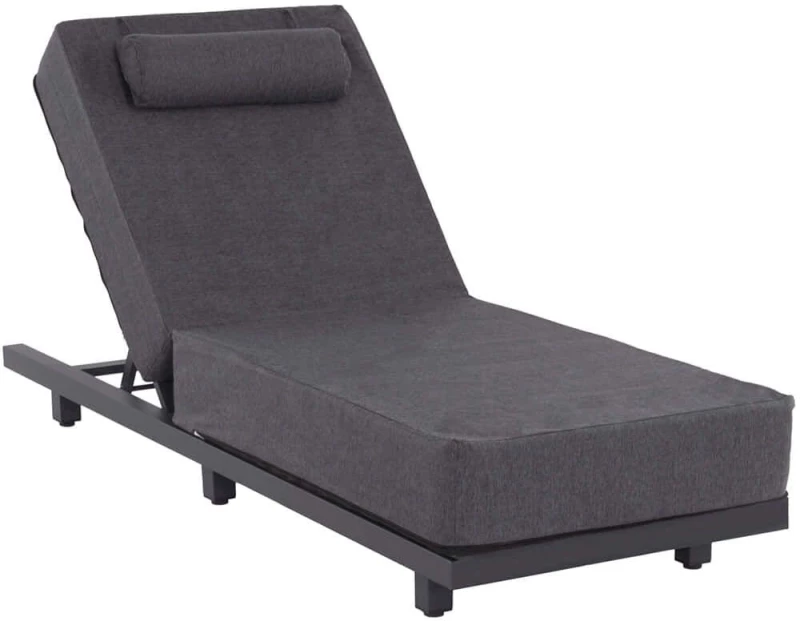 Ξαπλώστρα Με Μαξιλάρι Jessie HM10714.03 200x71x35,5-95cm Dark Grey
