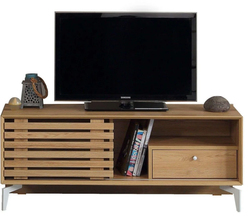 Έπιπλο Τηλεόρασης Lulu 801CMY3005 100x41x50cm Oak-White