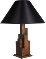 Φωτιστικό Επιτραπέζιο Kule 534LUN1124 Φ45x57cm E27 60W Walnut-Black Opviq