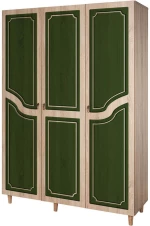 Ντουλάπα Τρίφυλλη Mode 863SPH4219 135x52x192cm Oak-Green Τρίφυλλη
