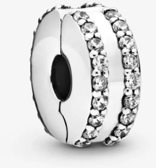 Κρεμαστό σύμβολο Pandora με κλιπ με διπλή σειρά pavé 798422C01