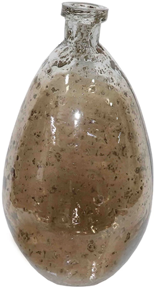 Βάζο  balloon  με λαιμό φυσητό γυαλί χάλκινο 16x16x30cm Zaros 25683 IN223