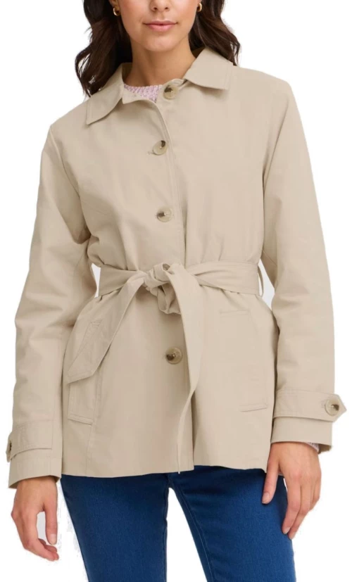 FRANSA Γυναικεία εκρού καπαρντίνα 20615657-151306 Oxford Tan