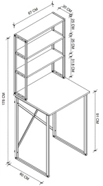 Έπιπλο πλυντηρίου Bobby Megapap χρώμα pine oak 67x60x178εκ.