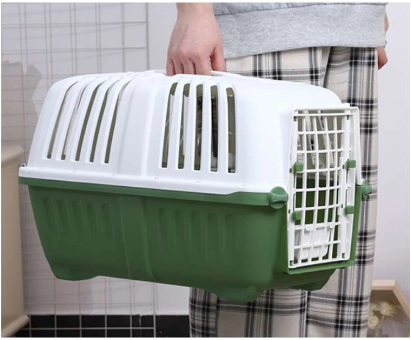 Buddy Κλουβί Μεταφοράς Plastic Dog Carrier with Mat Green 58x37x37,1cm