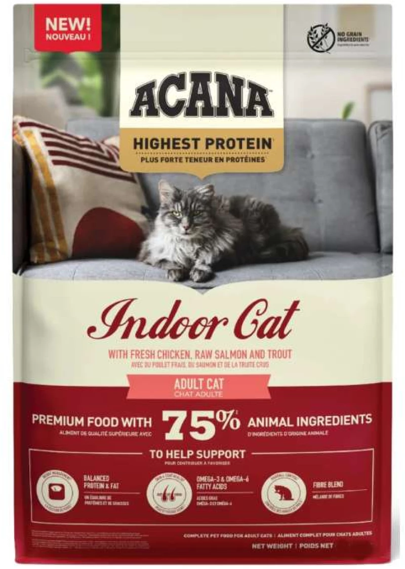 Acana Cat Ξηρά Τροφή Γάτας Indoor Highest Protein 1,8kg