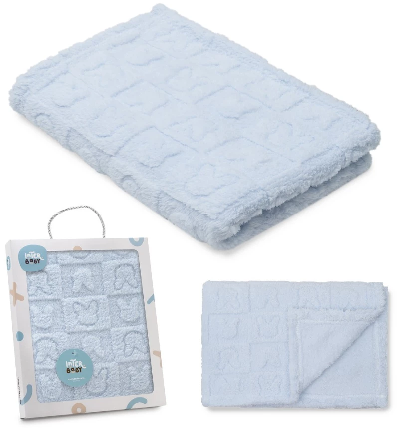 Interbaby Κουβέρτα Αγκαλιάς 80X110 Bunnies Blue