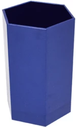 Metron Μολυβοθήκη Πλαστική Πολύγωνη  7x11cm Μεταλλικό Μπλε 094039
