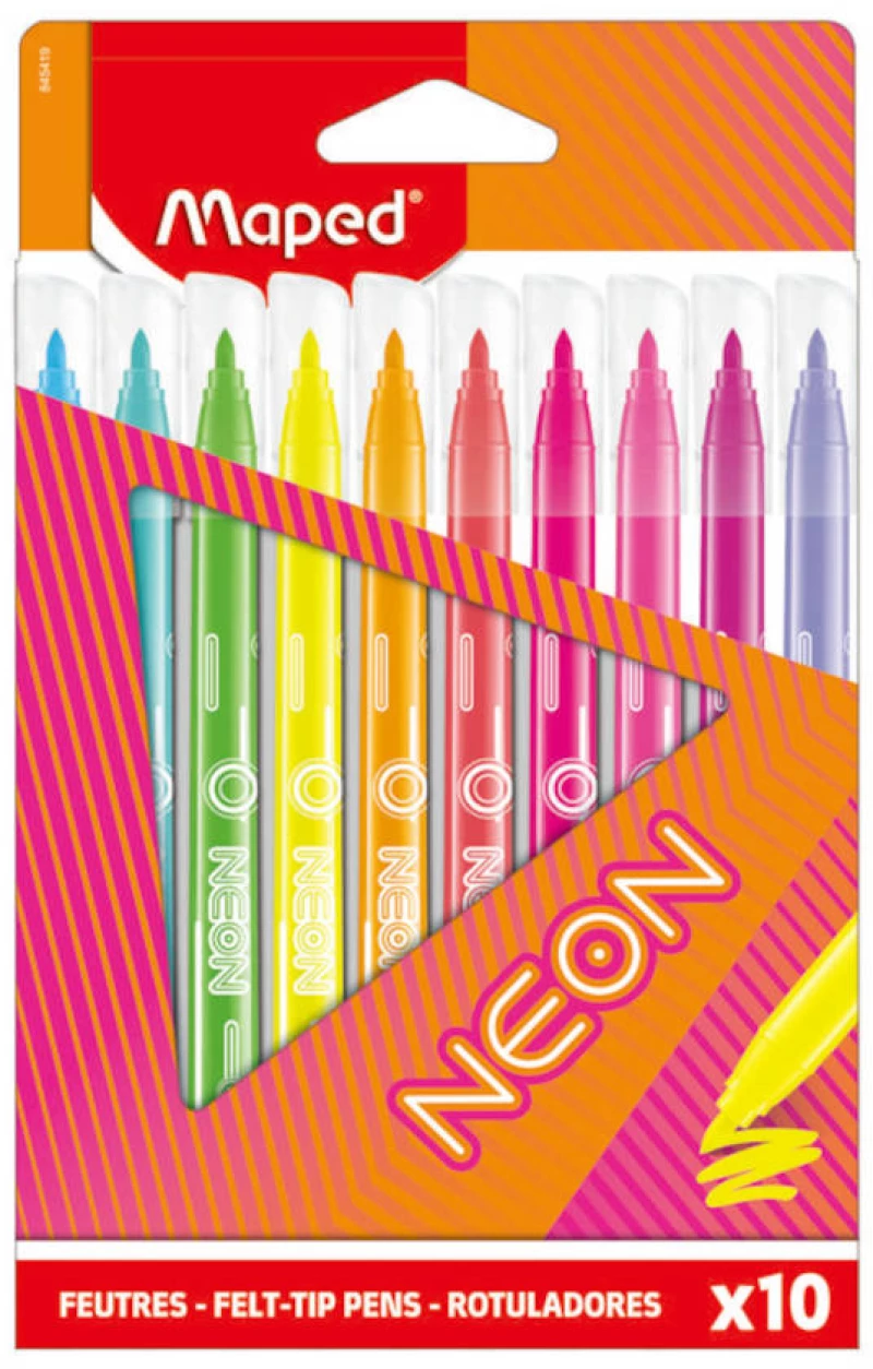 Maped Λεπτοί Μαρκαδόροι Ζωγραφικής Νeon 10 τεμ 845419