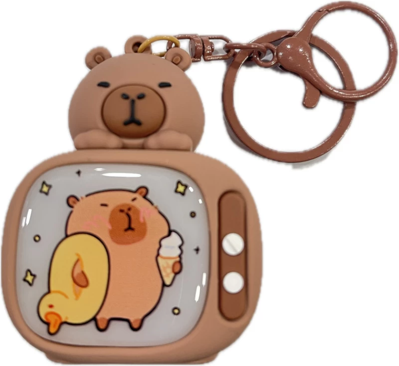 Μπρελόκ TV Capybara με Φως Καφέ (Τυχαία Επιλογή)