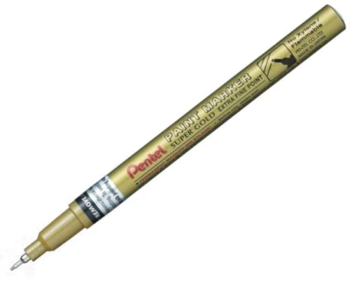 Pentel Μαρκαδόρος Λαδιού Ανεξίτηλος EF 0.6 mm Χρυσός