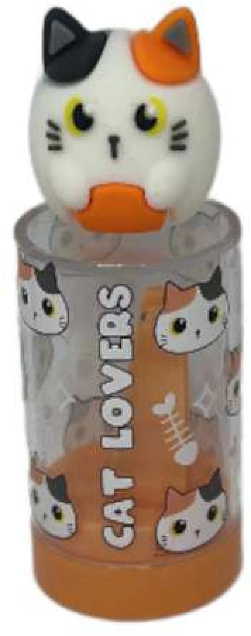 Ξύστρα I-Total XL2685_O Βαρελάκι Διάφανο Orange Cat