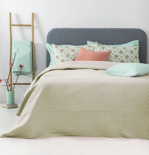 Κουβέρλί Σετ Μονό (160x240) Jenn/2 Ivory microfiber Palamaiki