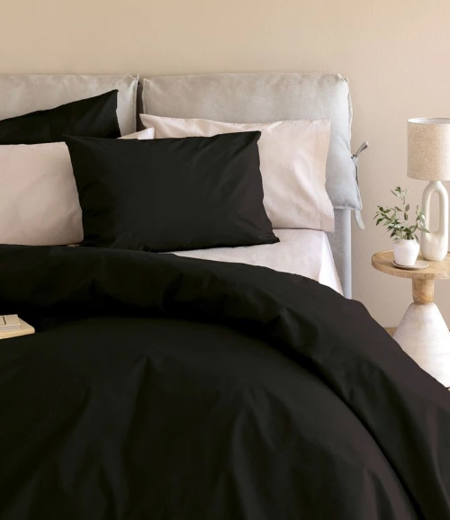 Σεντόνι Μονό (110x200+32) Με Λάστιχο Etoile/2 Jet Black βαμβακερό Palamaiki