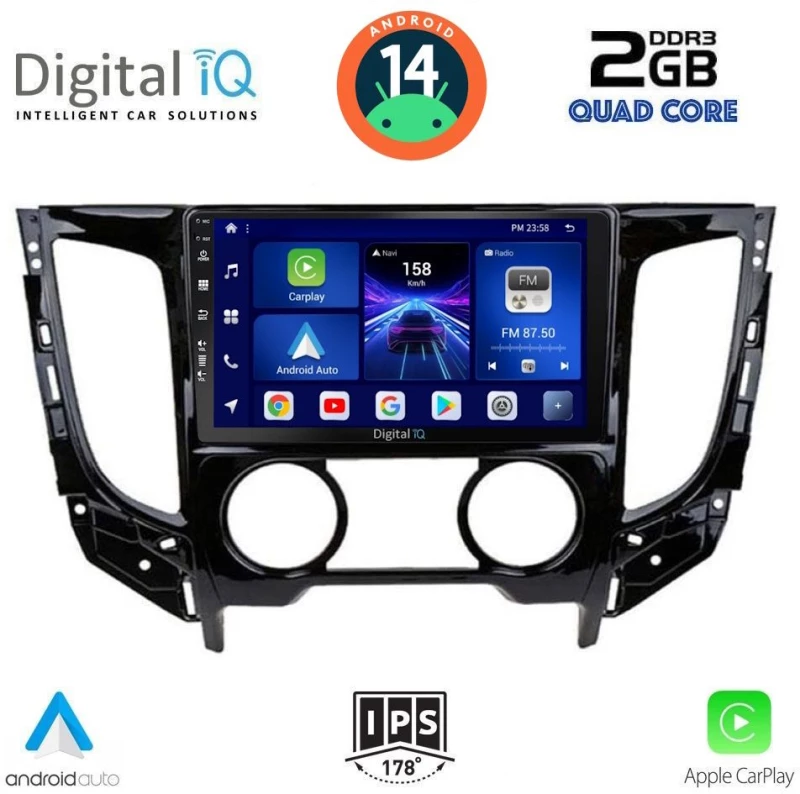 DIGITAL IQ BXC 3437_CPAA A/C (9inc) MULTIMEDIA TABLET for MITSUBISHI L200 mod. 2015> με A/C