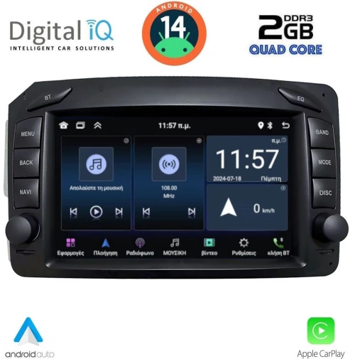 DIGITAL IQ BLD 271_CPA (7" DECK) MULTIMEDIA SYSTEM for MERCEDES C (W203) mod. 1999-2004