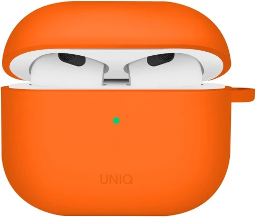 Θήκη AirPods 4th Gen Uniq Nexo Σκληρή με Ear Hooks / Άγκιστρα Αυτιών - Volt Orange (UNIQ-AIRPODS(2024)-NEXVORG)