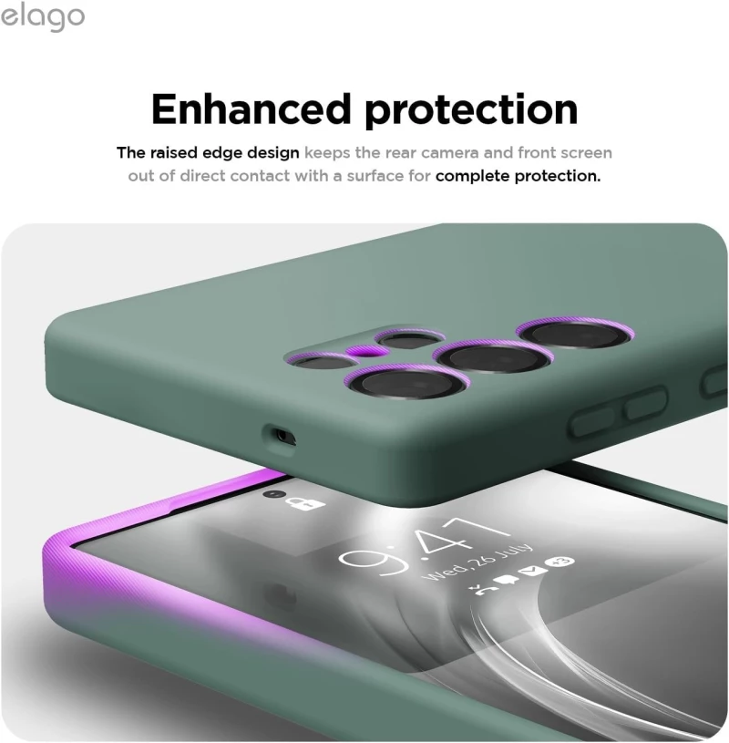 Θήκη Samsung Galaxy S25 Ultra Elago Silicone Case Premium Σιλικόνης - Midnight Green (EGS25SC68-MGR)