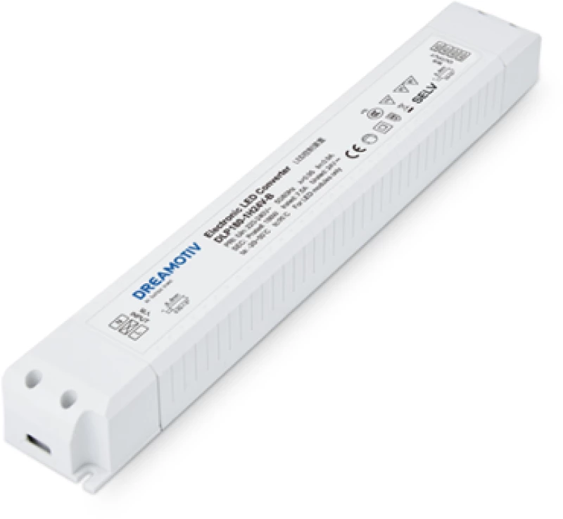 LED CV PLASTIC DRIVER 180W 230V AC- 24V DC 7.5A IP20 5YRS DREAMOTIV(EUCHIPS BRAND)