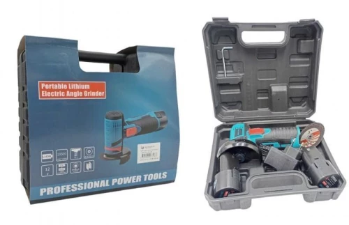 Mini Επαναφορτιζόμενος Γωνιακός Τροχός 12V με βαλιτσάκι