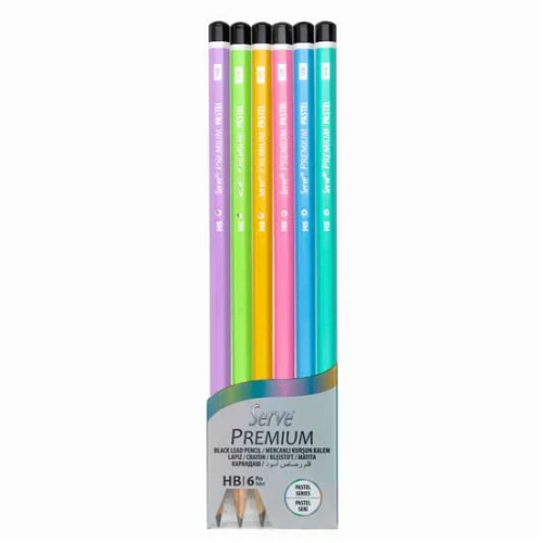 Μολύβι Serve Pastel (Σετ 6 τεμάχια)