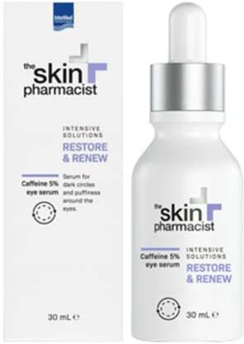 SKIN PHARMACIST Restore & Renew Eye Serum Caffeine 5% Ορός Ματιών Με Υψηλή Συγκέντρωση Καφεΐνης Για Ενυδάτωση & Μείωση Των Μαύρων Κύκλων 30ml