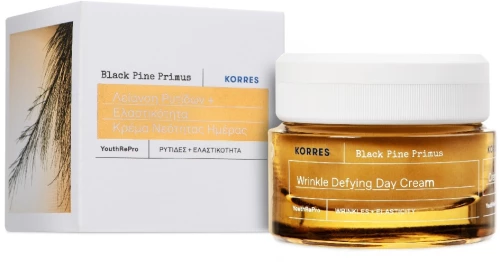 KORRES Black Pine Primus Wrinkle Defying Day Cream Κρέμα Νεότητας Ημέρας Για Λείανση Ρυτίδων & Ελαστικότητα 40ml