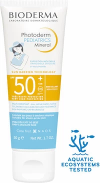 BIODERMA Photoderm Pediatrics Mineral Αντηλιακό Γαλάκτωμα Προσώπου & Σώματος Για Μωρά Πολύ Υψηλής Προστασίας SPF50+ 50gr