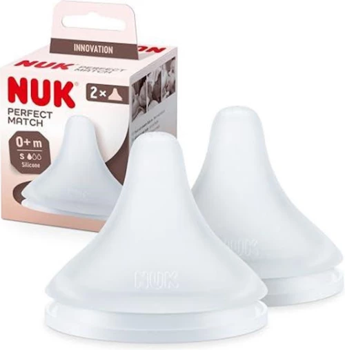 NUK Perfect Match Θηλές Από Σιλικόνη Μικρής Ροής Για 0+ Μηνών 2 Τεμάχια