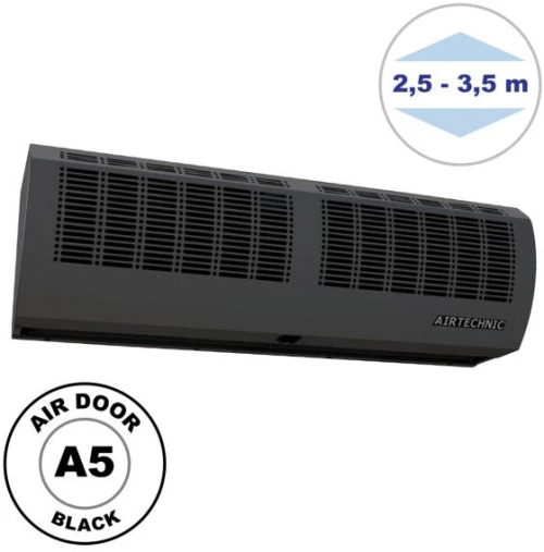 Αεροκουρτίνα 4100m3/h Μαύρο 180cm Τηλεχειριστήριο Μέταλλο Air Door A5.18 U800044 Airtechnic U800044 Μαύρο