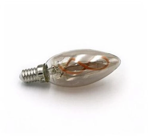 Διακοσμητική Led Λάμπα  COG Spiral Κεράκι Smoky Ε14 4W Ντιμαριζ. Θερμό 13-14094009 Lumen 13-14094009 Γκρι
