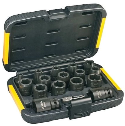 Καρυδάκια-Αντάπτορας Μαύρο Σετ 17τμχ Extreme Impact Socket DT7506-QZ DeWalt DT7506-QZ Μαύρο