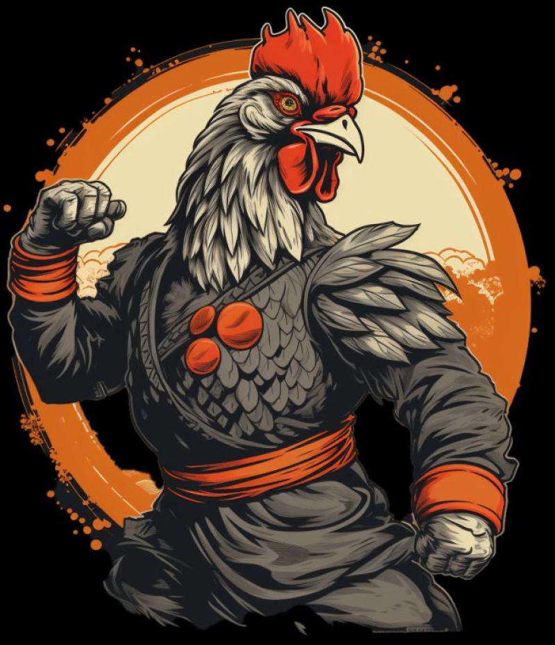 Τσάντα Αγοράς Karate Rooster - White
