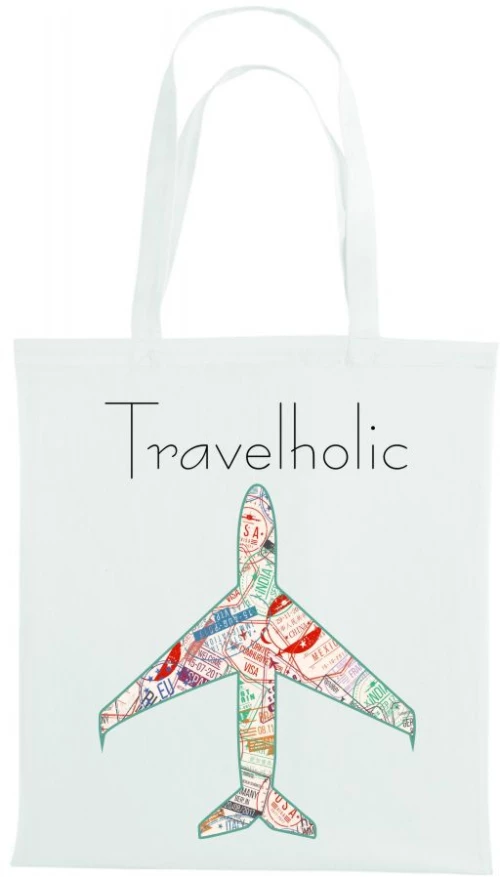 Τσάντα Αγοράς Travelholic - White