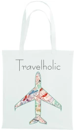 Τσάντα Αγοράς Travelholic - White