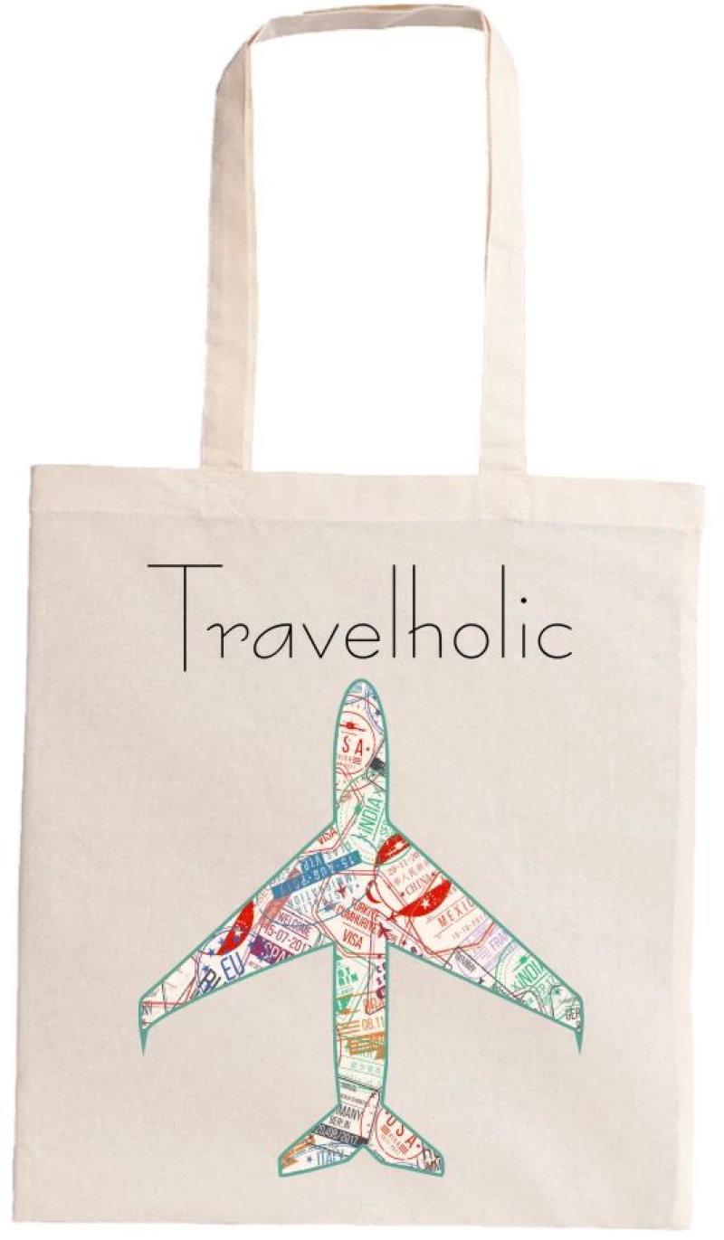 Τσάντα Αγοράς Travelholic - White