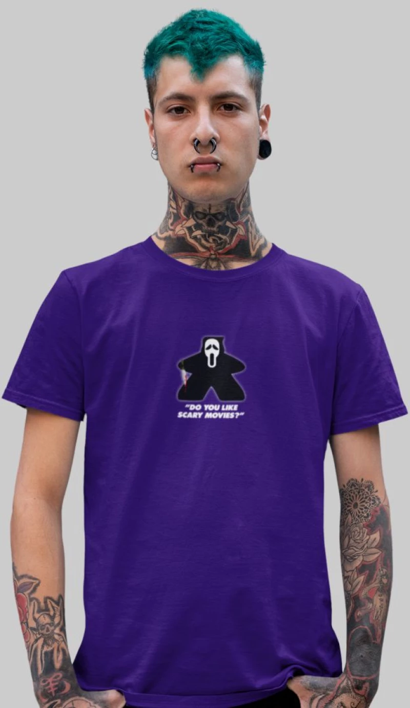 Ghostface Meeple T-Shirt - RED