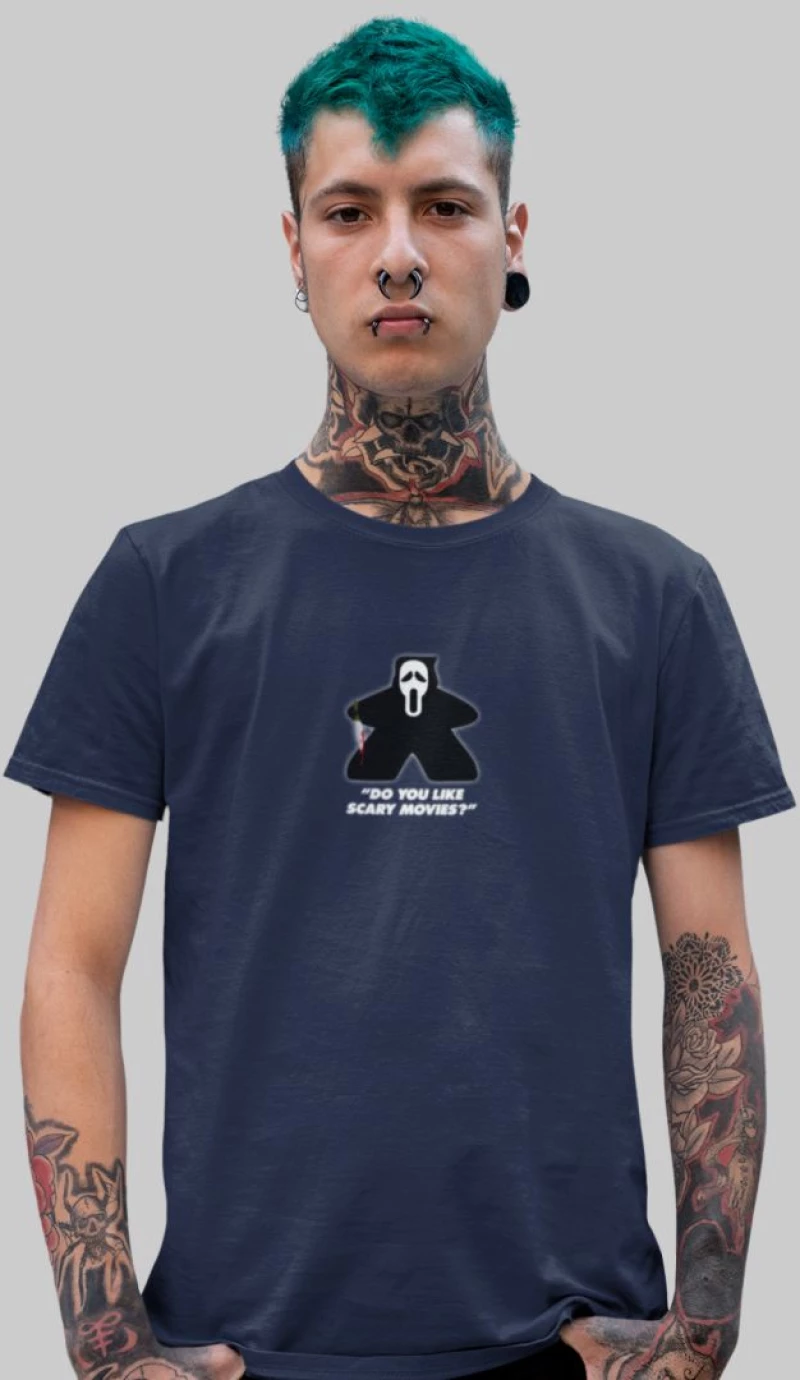 Ghostface Meeple T-Shirt - RED