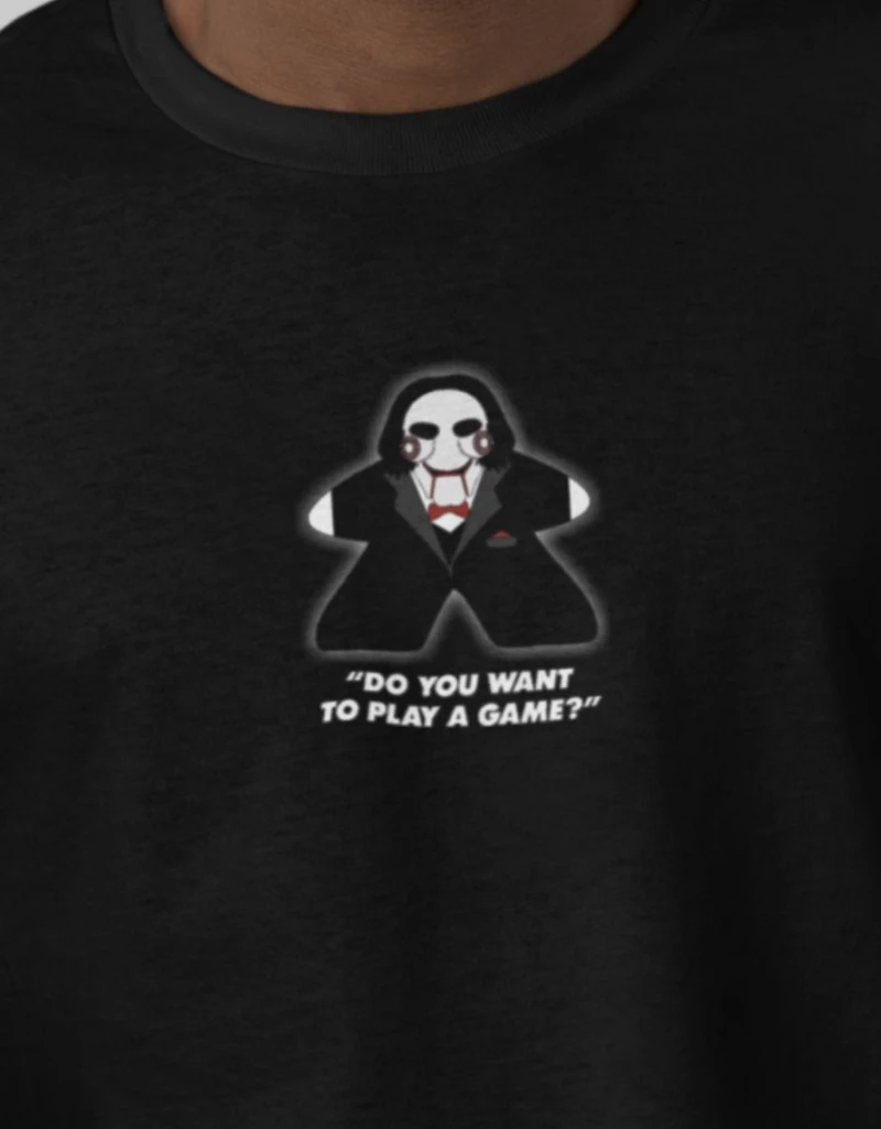 Jigsaw Meeple T-Shirt - WHITE
