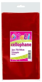Fabi Σελοφάν 2τεμ 70x100cm Κόκκινο