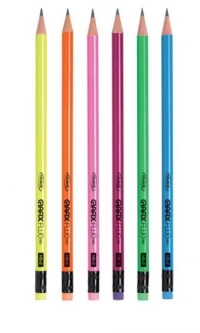Hi-Text Μολύβι Grafix Fluo 2HB Με Γόμα