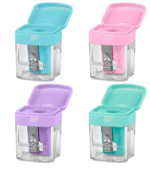 Faber Castell Ξύστρα Βαρελάκι Mini Box σε 4 Χρώματα