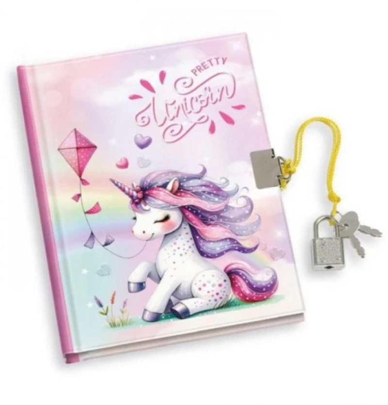 Σημειωματάριο Με Κλειδαριά 18x13cm Unicorn (Kite)